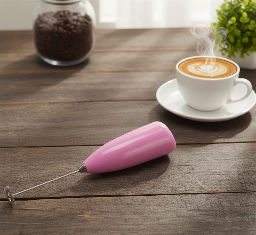 Coffee Beater & Milk Frother – Mini Handheld Egg Whisk, Drink Mixer (Random Color)