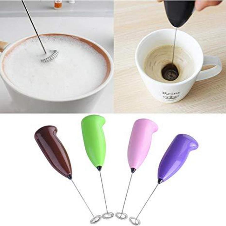Coffee Beater & Milk Frother – Mini Handheld Egg Whisk, Drink Mixer (Random Color)
