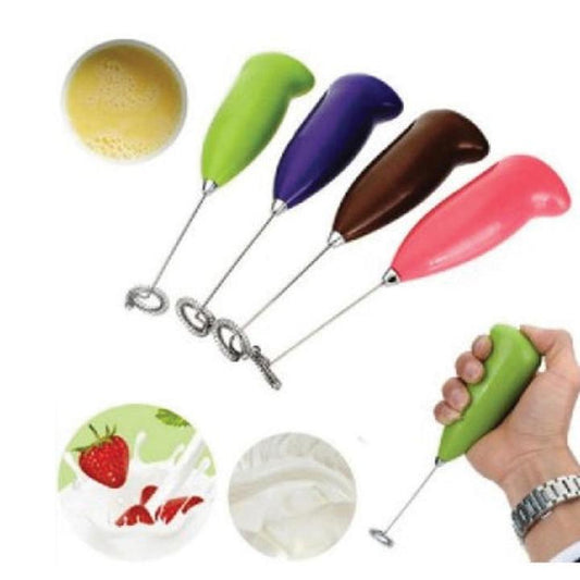 Coffee Beater & Milk Frother – Mini Handheld Egg Whisk, Drink Mixer (Random Color)